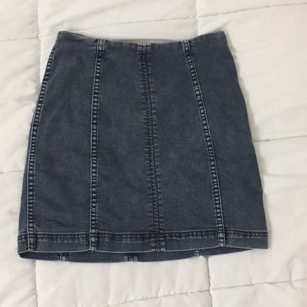 Free People Denim Miniskirt